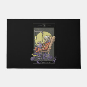 Anheften von Hermit-Tarot-Kartenquilz Fußmatte