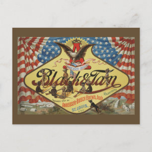 ANHEUSER-BUSH Black & Tan Postkarte
