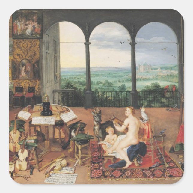 Anhörung, 1617 quadratischer aufkleber (Vorderseite)