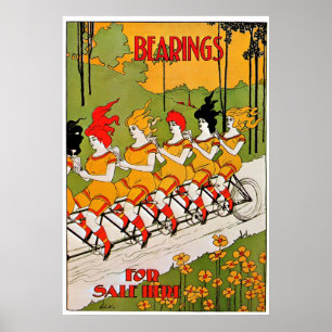 Anhörungen 1896 ~ Vintage Fahrradwerbung Poster