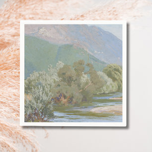 Aniene River Atemberaubende Jugendstil-Landschaft Serviette