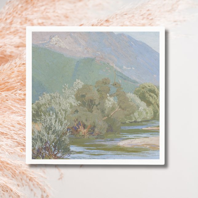 Aniene River Atemberaubende Jugendstil-Landschaft Serviette (Von Creator hochgeladen)