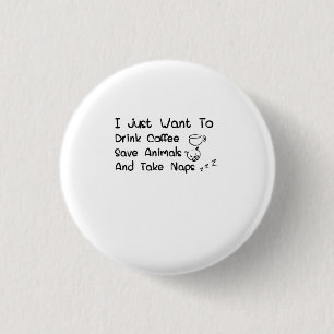 Anima Coffee Nap Lover Tierärzte Lustiges Gif Button