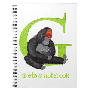 Animal ABC G ist für Gorilla-Notebook Notizblock