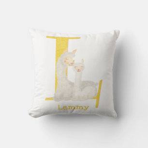 Animal ABC L is for llama cushion Kissen