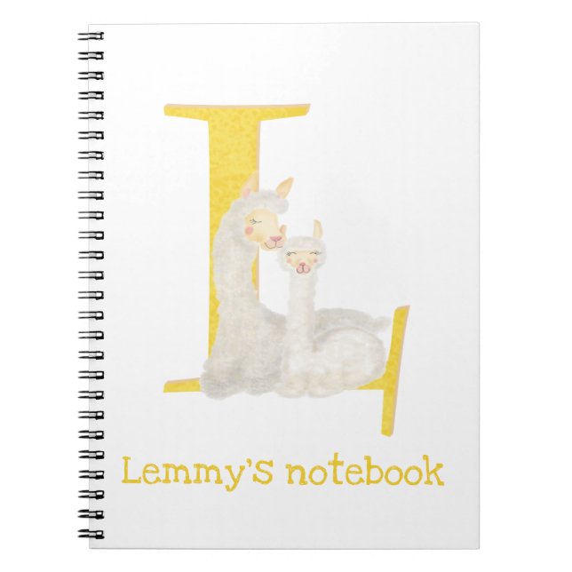 Animal ABC L ist für Lamakobheft Notizblock (Vorderseite)