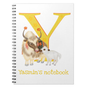 Animal ABC Y ist für Yak-Notizbuch Notizblock
