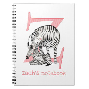 Animal ABC Z ist für Zebra-Notizbuch Notizblock