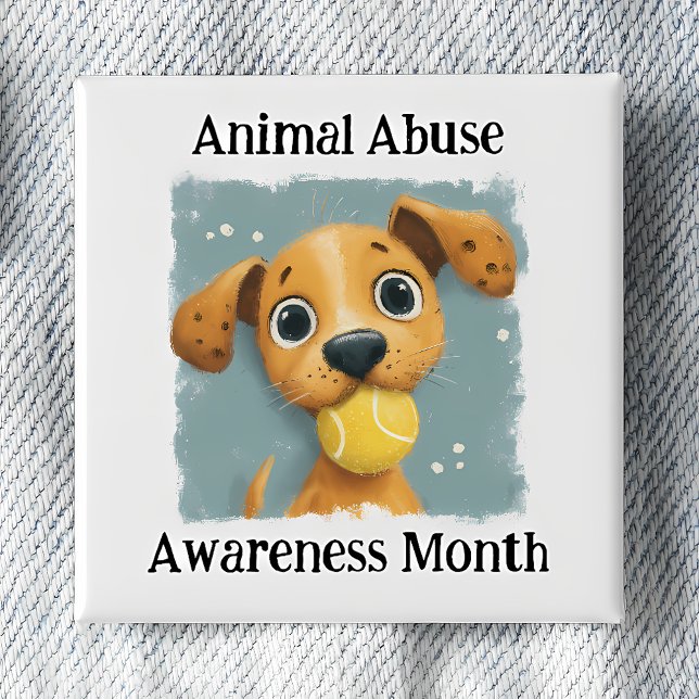 Animal Abuse Awareness Month Pinback Button (Von Creator hochgeladen)