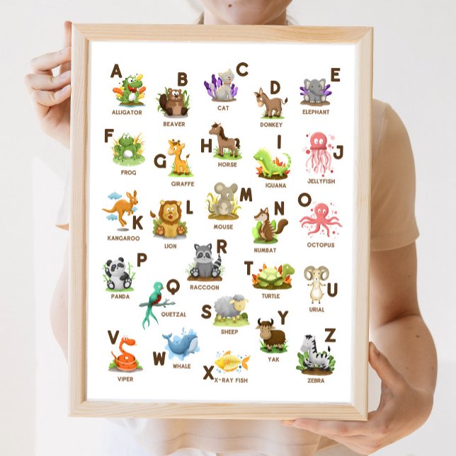 Animal Alphabet ABC Klassenzimmer Lehrplakat Poster (Von Creator hochgeladen)