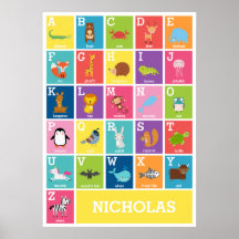 Animal Alphabet | Alphabet Wall Art