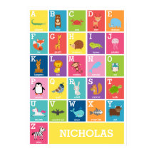 Animal Alphabet | Alphabet Wall Art