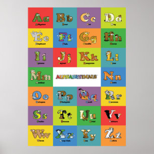 Animal Alphabet - Alphabetimes Poster