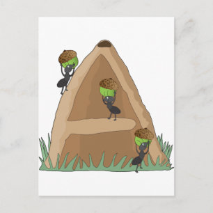 Animal Alphabet Anthill Postkarte
