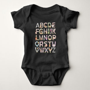 Animal Alphabet Baby Strampler