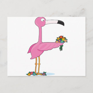 Animal Alphabet Flamingo Postkarte