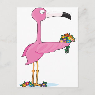 Animal Alphabet Flamingo Postkarte