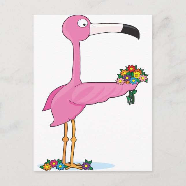 Animal Alphabet Flamingo Postkarte (Vorderseite)