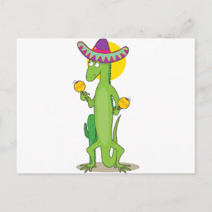 Animal Alphabet Iguana Postkarte