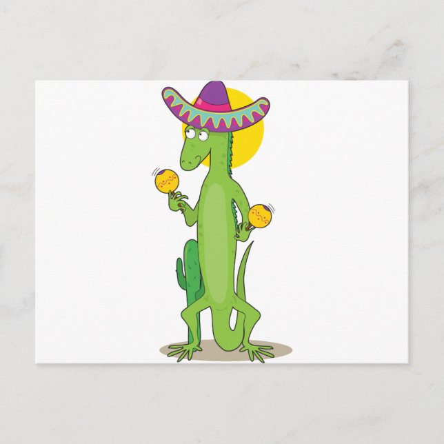 Animal Alphabet Iguana Postkarte (Vorderseite)