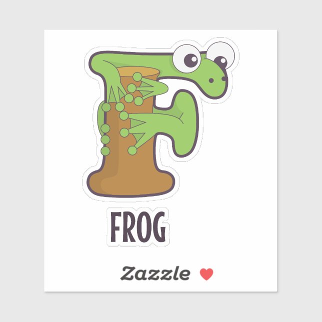 Animal Alphabet Letter - F Aufkleber (Blatt)