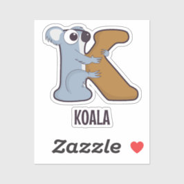 Animal Alphabet Letter - K (Koala) Aufkleber
