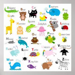 Animal Alphabet Poster