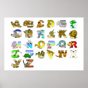 Animal Alphabet Poster