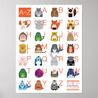 Animal Alphabet Poster