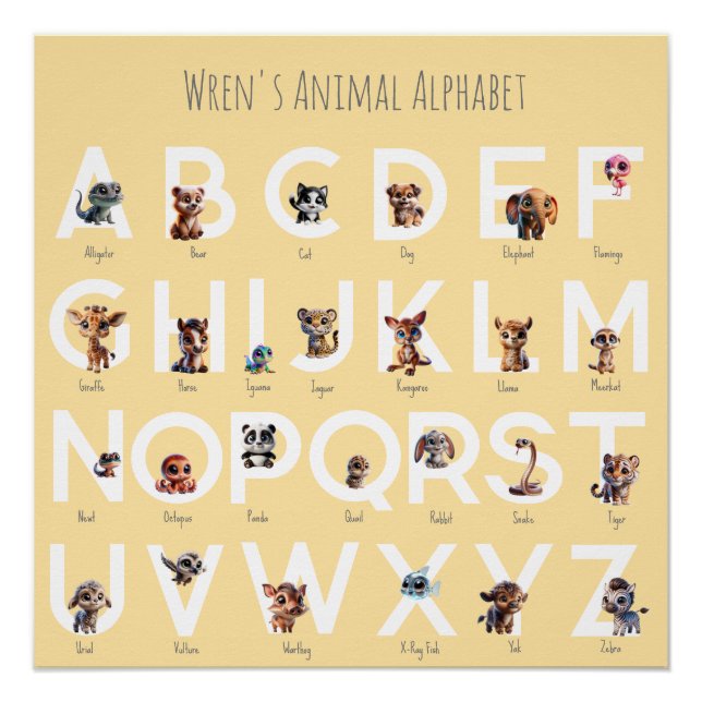Animal Alphabet Poster (Vorderseite)