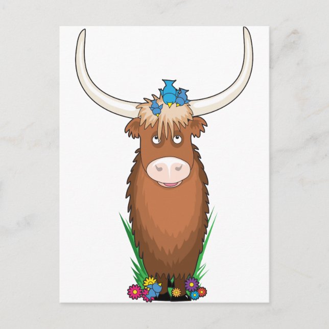 Animal Alphabet Yak Postkarte (Vorderseite)