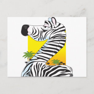 Animal Alphabet Zebra Postkarte
