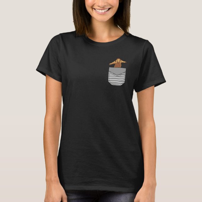 Animal Anteater In Pocket T-Shirt (Vorderseite)