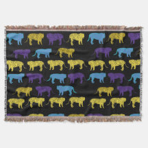 Animal Art Tigers Throw Blanket