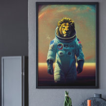 Animal Astronaut Space walk, Universum, Raum, Löwe