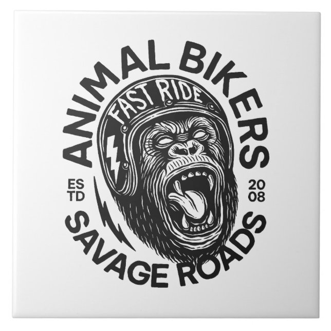 Animal Bikers Fliese (Vorderseite)
