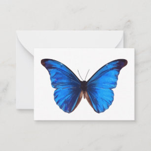 Animal Butterfly Insect Nature Morpho Blue Post-it Mitteilungskarte