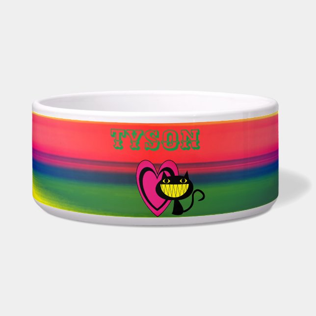 Animal Cat Kitten - Abstraktes Haustier Bowl Napf (Vorderseite)