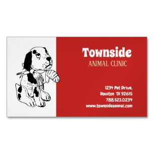 Animal Clinic Business Card Magnet