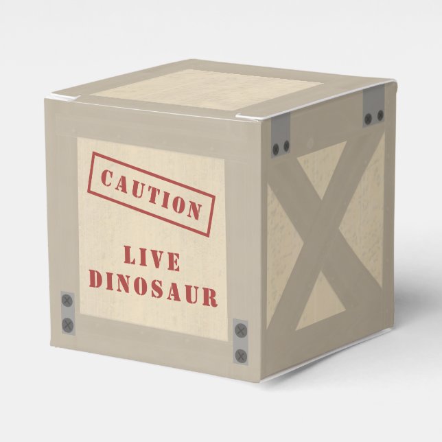 Animal Crate Dinosaur Jurassic Birthday Geschenkschachtel (Vorderseite)