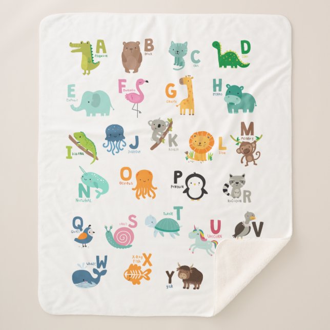 Animal Doodle Alphabet Sherpadecke (Vorderseite)