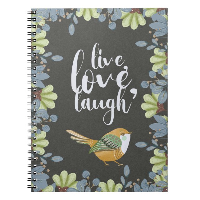 Animal Folk Art Notebook Notizblock (Vorderseite)