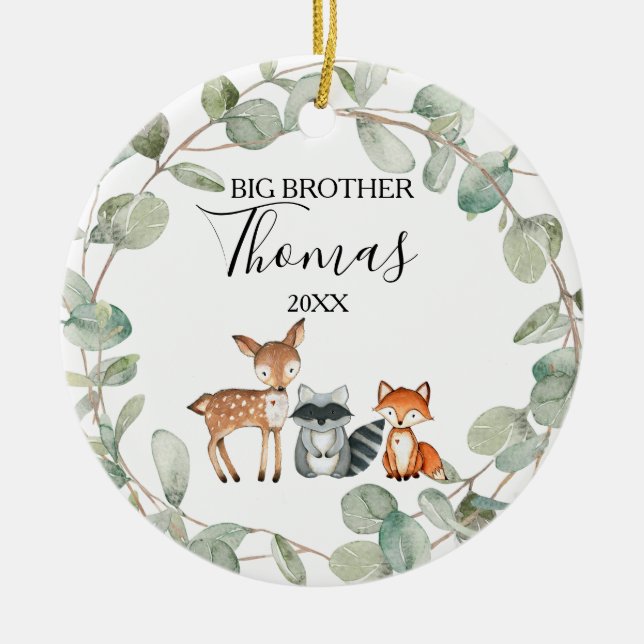 Animal Forest Big Brother Weihnachtsgeschenk Ornam Keramik Ornament (Vorne)