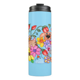 Animal Friends Among the Flowers Thermosbecher