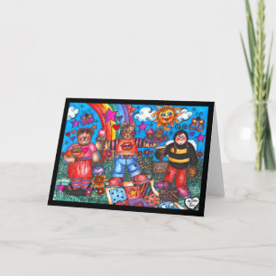 Animal Friends Picnic Card Karte