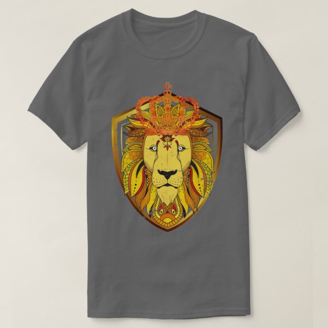 Animal King Crown Lion T-Shirt (Design vorne)