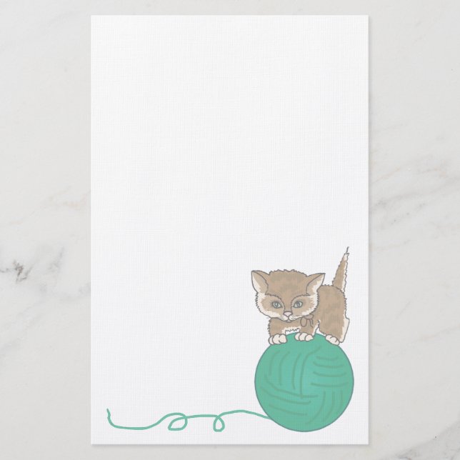 Animal Kitten Pet Lovers Stationery Briefpapier (Vorderseite)