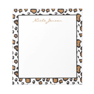 Animal Leopard Print Personalized Notepad Notizblock