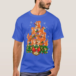 Animal Lover Chipmunk Eichhörnchen Weihnachtsbaum T-Shirt