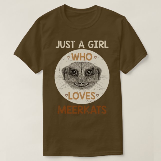 Animal Lover Girl Geschenk Africa Meerkat T-Shirt (Design vorne)